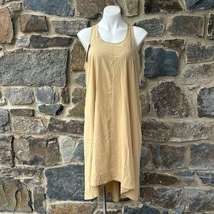 Halara NWT Breezeful Sleeveless Racerback Midi Dress in Tan Size Large